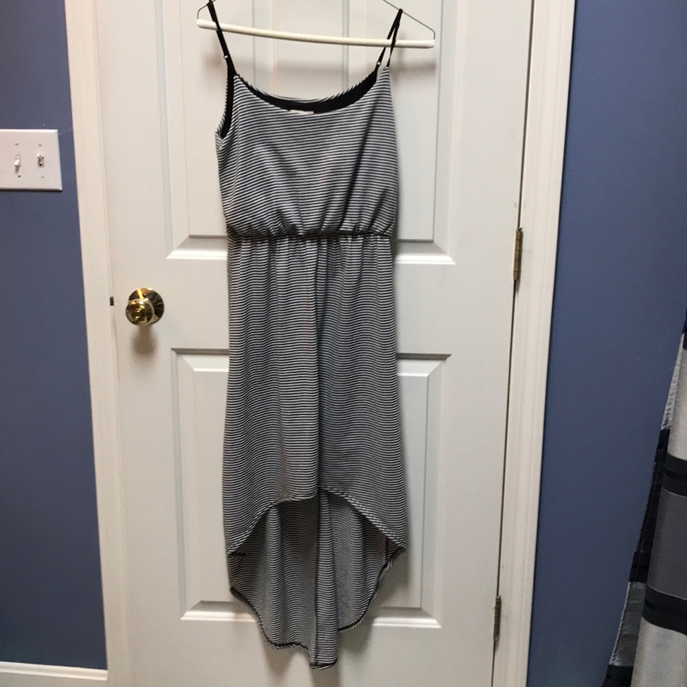 Comfy striped high low dress